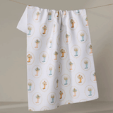 Geometry Tea Towel - Rainboots in Bloom - Lizzy G's Fine Gifts