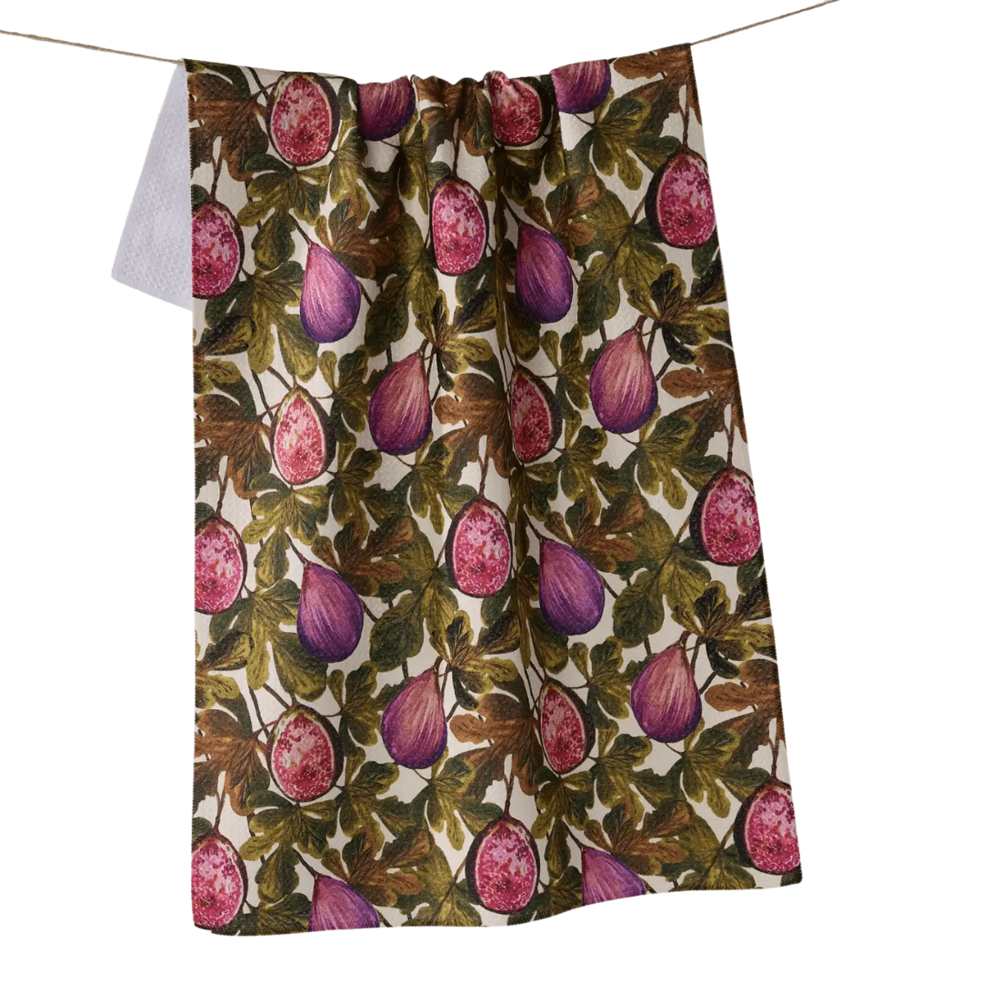 Geometry Tea Towel - Wild Fig - Lizzy G's Fine Gifts