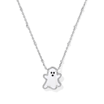 Ghost Pendant Necklace - Mother of Pearl - Lizzy G's Fine Gifts