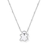 Ghost Pendant Necklace - Mother of Pearl - Lizzy G's Fine Gifts