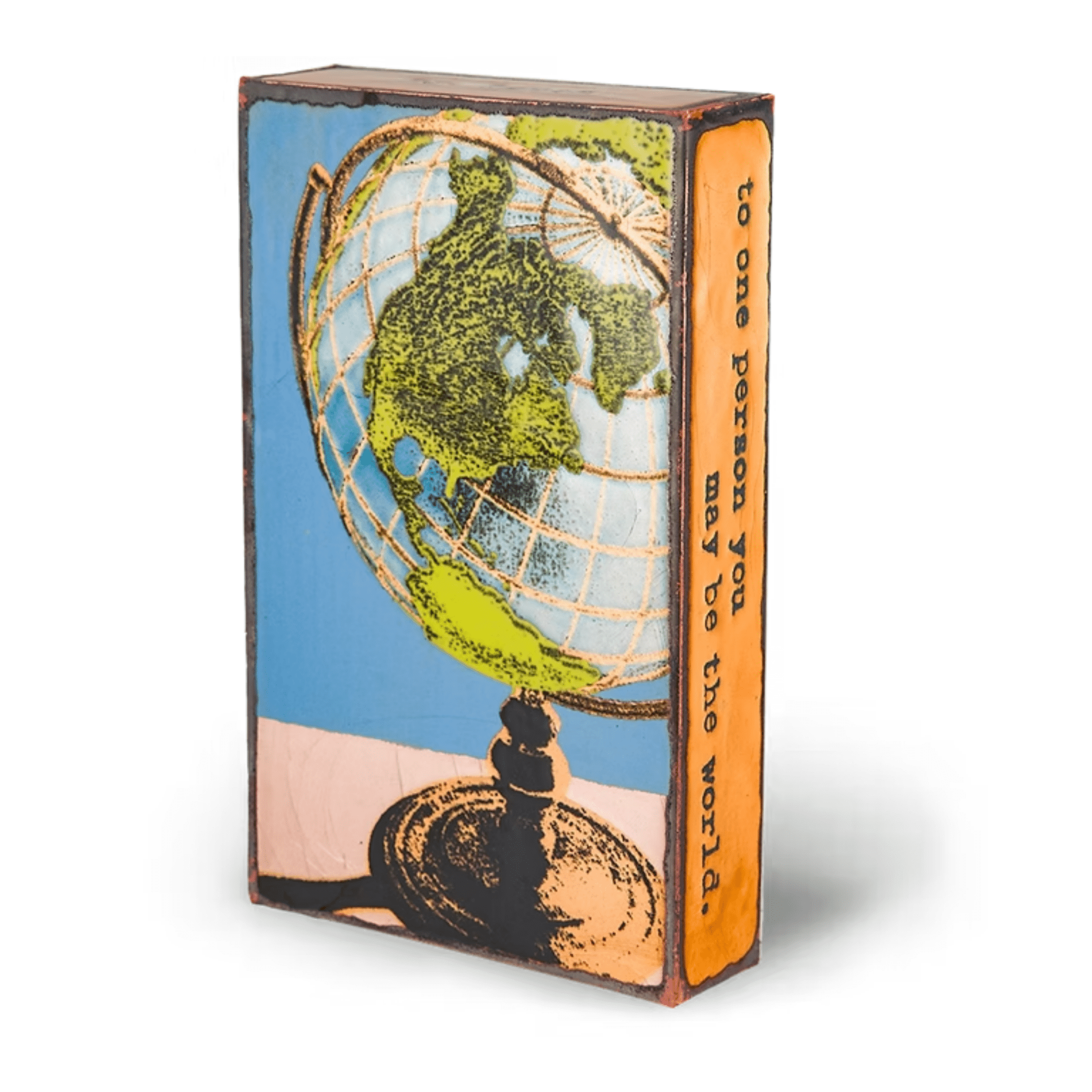 Global - 187 - Copper Art Block - Lizzy G's Fine Gifts