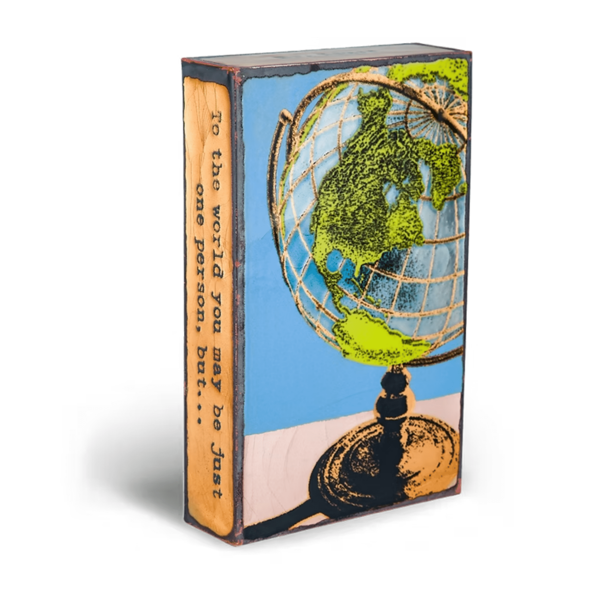 Global - 187 - Copper Art Block - Lizzy G's Fine Gifts