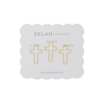 Gold Cross Paperclips/Set of 3 - Lizzy G's Fine Gifts