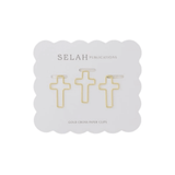 Gold Cross Paperclips/Set of 3 - Lizzy G's Fine Gifts