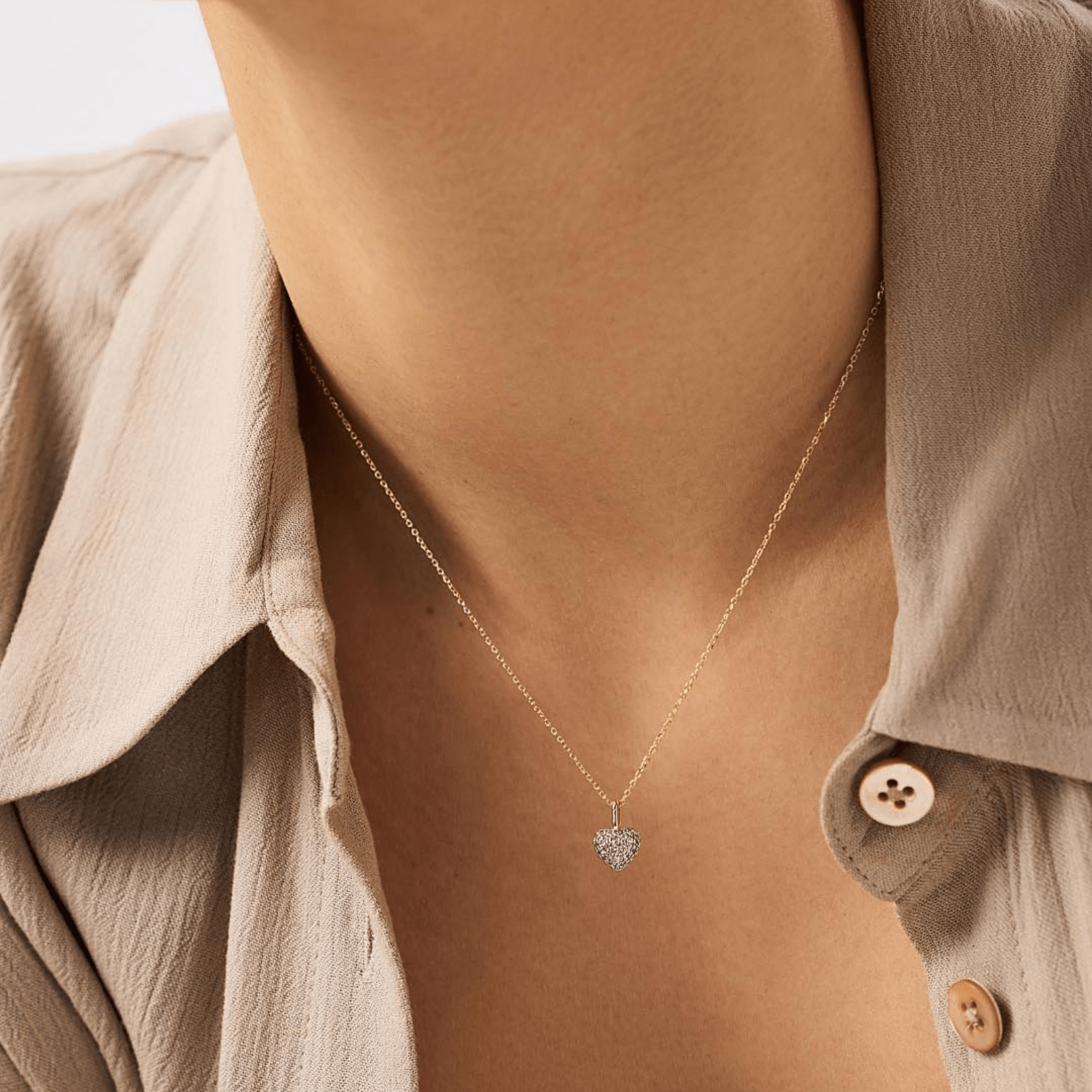 Gold Heart Necklace - Ellery - Lizzy G's Fine Gifts
