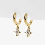 Gold Huggie Hoop Earrings - Angela - Lizzy G's Fine Gifts