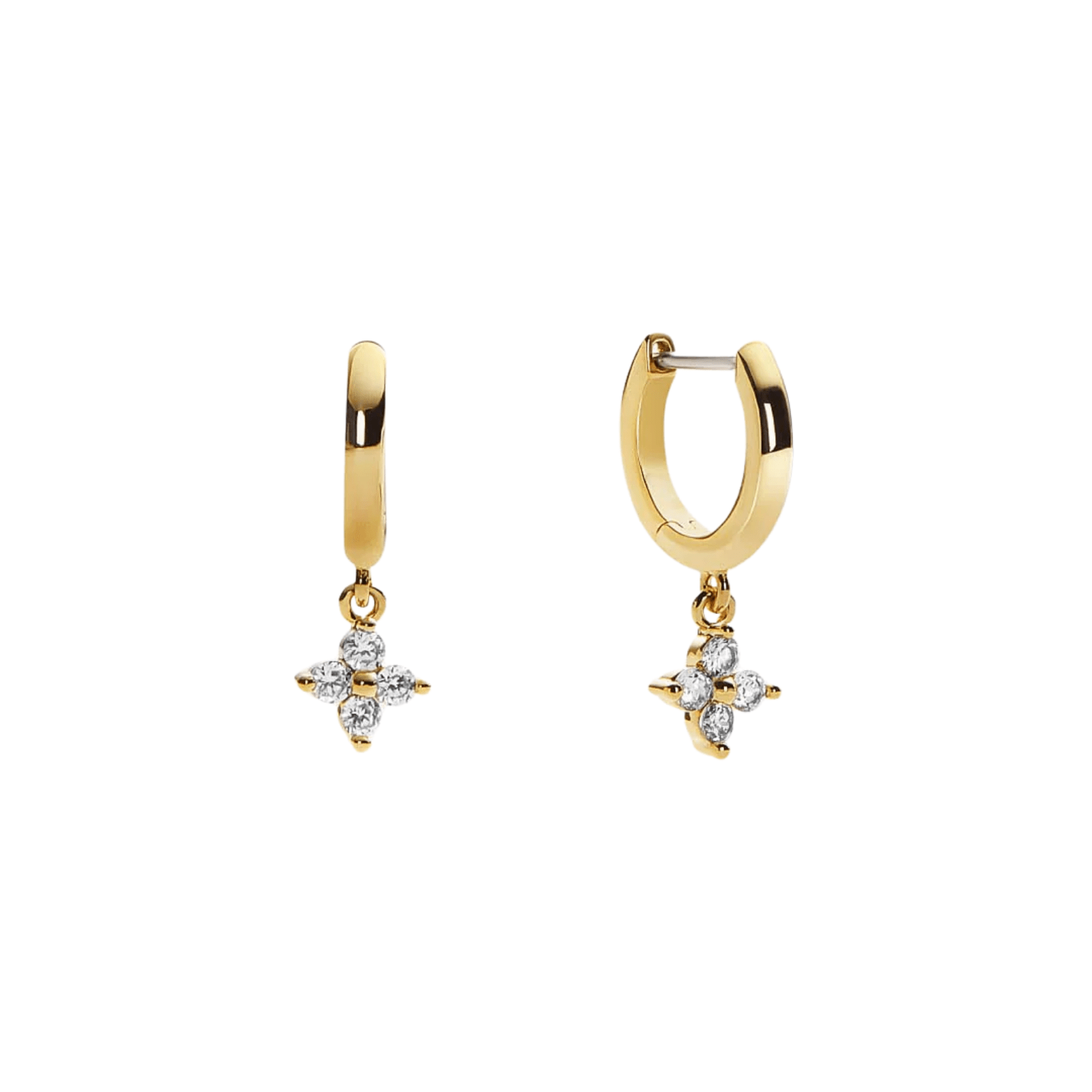 Gold Huggie Hoop Earrings - Angela - Lizzy G's Fine Gifts