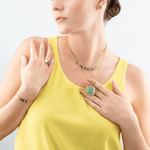 Green Amulet Spikes Square Aventurine Necklace - Lizzy G's Fine Gifts