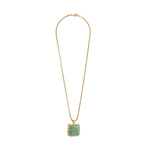 Green Amulet Spikes Square Aventurine Necklace - Lizzy G's Fine Gifts
