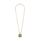 Green Amulet Spikes Square Aventurine Necklace - Lizzy G's Fine Gifts