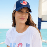 Heart Flag Trucker Hat - Lizzy G's Fine Gifts
