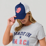 Heart Flag Trucker Hat - Lizzy G's Fine Gifts