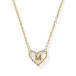 Heart Initial Pendant Necklace - Lizzy G's Fine Gifts