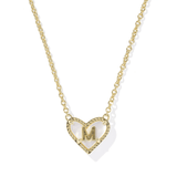 Heart Initial Pendant Necklace - Lizzy G's Fine Gifts