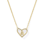Heart Initial Pendant Necklace - Lizzy G's Fine Gifts