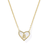 Heart Initial Pendant Necklace - Lizzy G's Fine Gifts