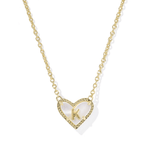 Heart Initial Pendant Necklace - Lizzy G's Fine Gifts