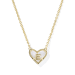 Heart Initial Pendant Necklace - Lizzy G's Fine Gifts