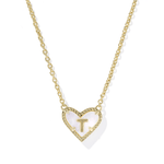 Heart Initial Pendant Necklace - Lizzy G's Fine Gifts