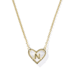 Heart Initial Pendant Necklace - Lizzy G's Fine Gifts
