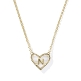 Heart Initial Pendant Necklace - Lizzy G's Fine Gifts