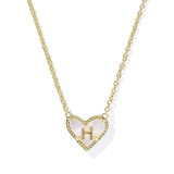 Heart Initial Pendant Necklace - Lizzy G's Fine Gifts