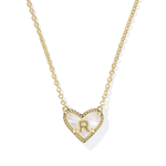 Heart Initial Pendant Necklace - Lizzy G's Fine Gifts