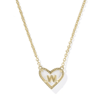Heart Initial Pendant Necklace - Lizzy G's Fine Gifts