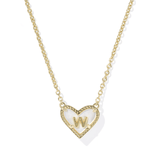 Heart Initial Pendant Necklace - Lizzy G's Fine Gifts