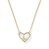 Heart Initial Pendant Necklace - Lizzy G's Fine Gifts
