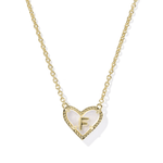 Heart Initial Pendant Necklace - Lizzy G's Fine Gifts