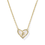 Heart Initial Pendant Necklace - Lizzy G's Fine Gifts