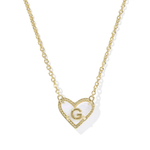 Heart Initial Pendant Necklace - Lizzy G's Fine Gifts