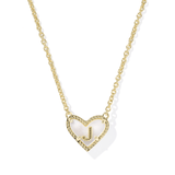 Heart Initial Pendant Necklace - Lizzy G's Fine Gifts