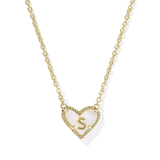 Heart Initial Pendant Necklace - Lizzy G's Fine Gifts