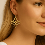 Heirloom Cross Drop Earrings - Lizzy G's Fine Gifts