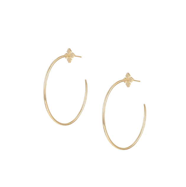 Heritage Cross Hoop Earrings - Lizzy G's Fine Gifts