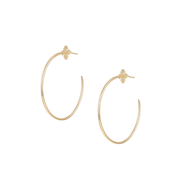 Heritage Cross Hoop Earrings - Lizzy G's Fine Gifts