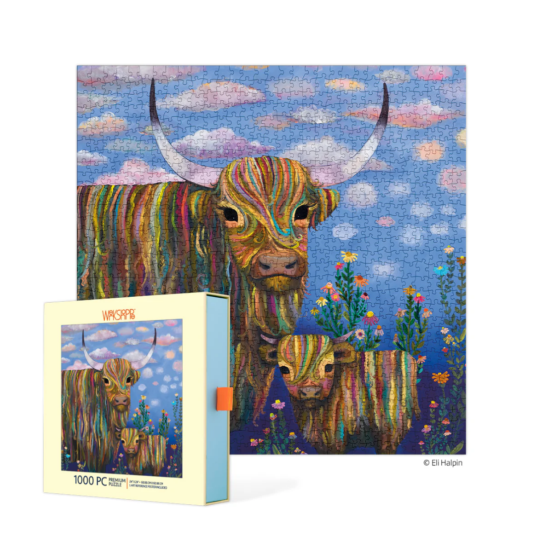 Highland Cows 1000 Piece Puzzle - Lizzy G's Fine Gifts