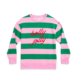 Holly Jolly Striped Sweatshirt - Lizzy G's Fine Gifts