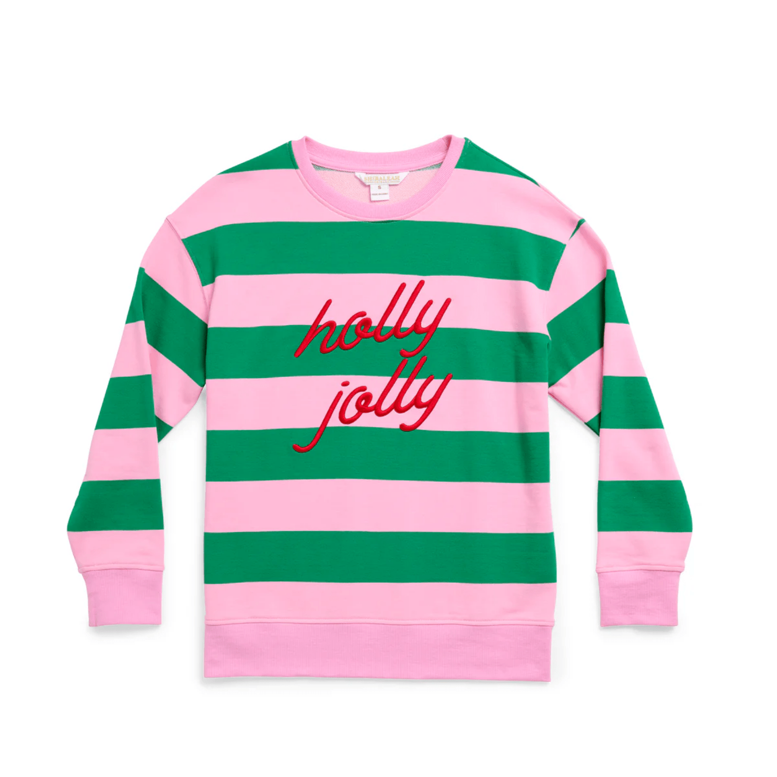 Holly Jolly Striped Sweatshirt - Lizzy G's Fine Gifts