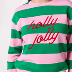 Holly Jolly Striped Sweatshirt - Lizzy G's Fine Gifts