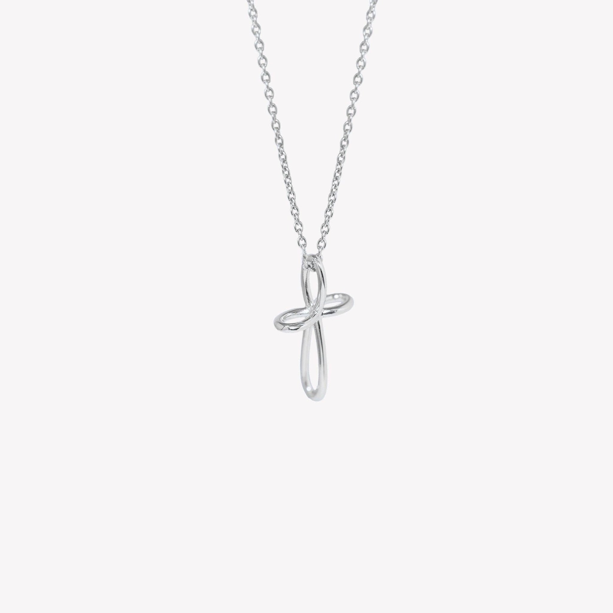 Infinite Hope Cross Necklace - Sterling Silver - Lizzy G's Fine Gifts