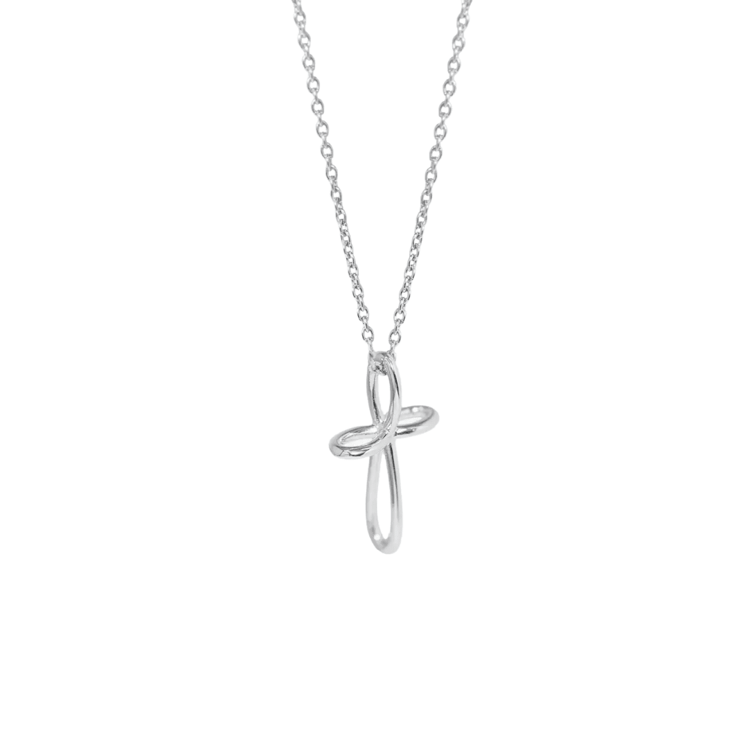 Infinite Hope Cross Necklace - Sterling Silver - Lizzy G's Fine Gifts