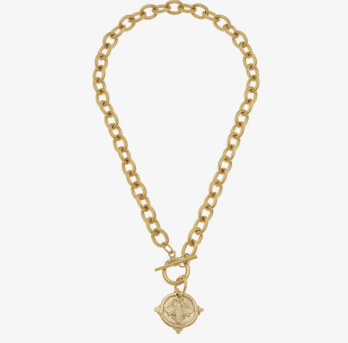 Intaglio Bee Toggle Necklace - Lizzy G's Fine Gifts