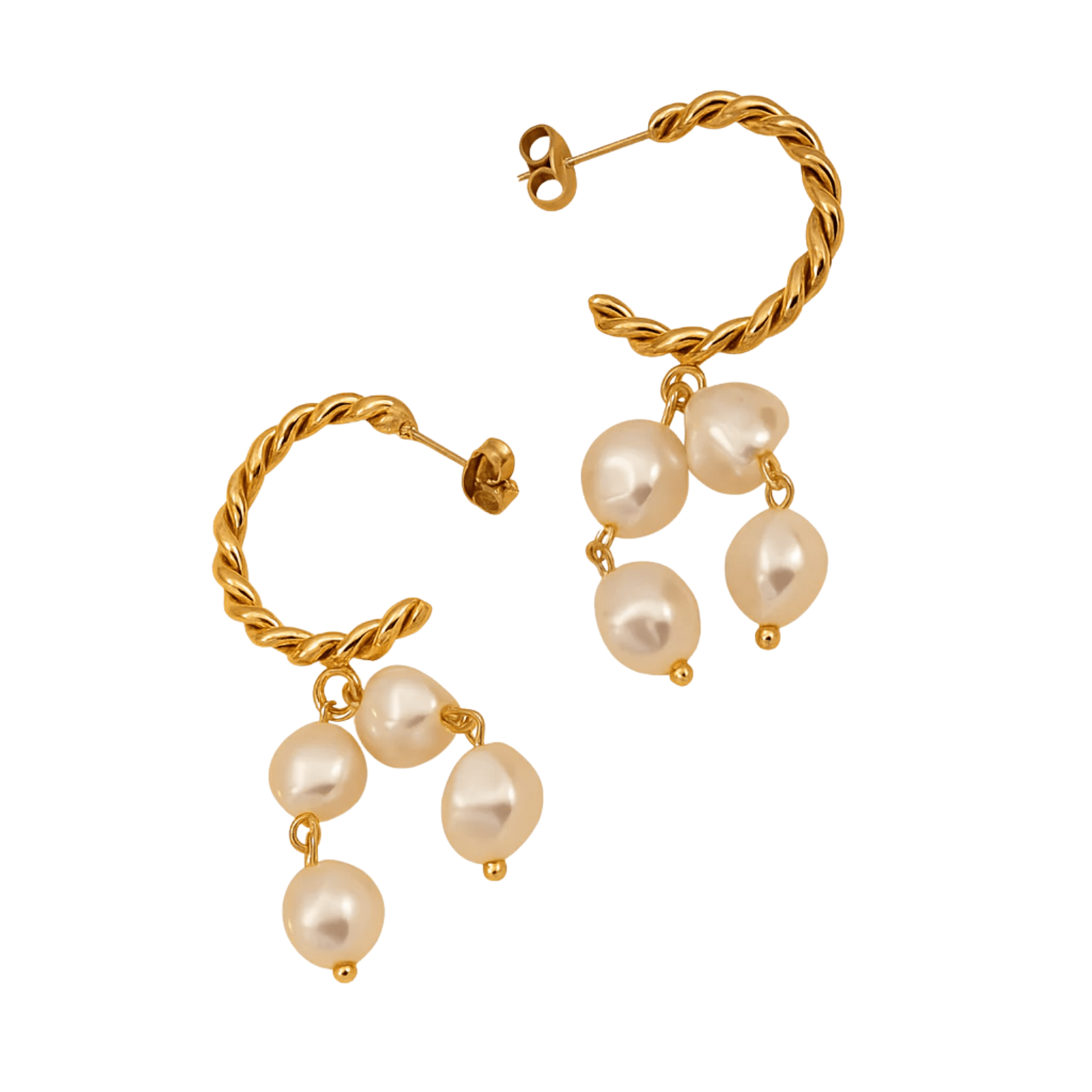Isla Pearl Hoop Earrings - Lizzy G's Fine Gifts