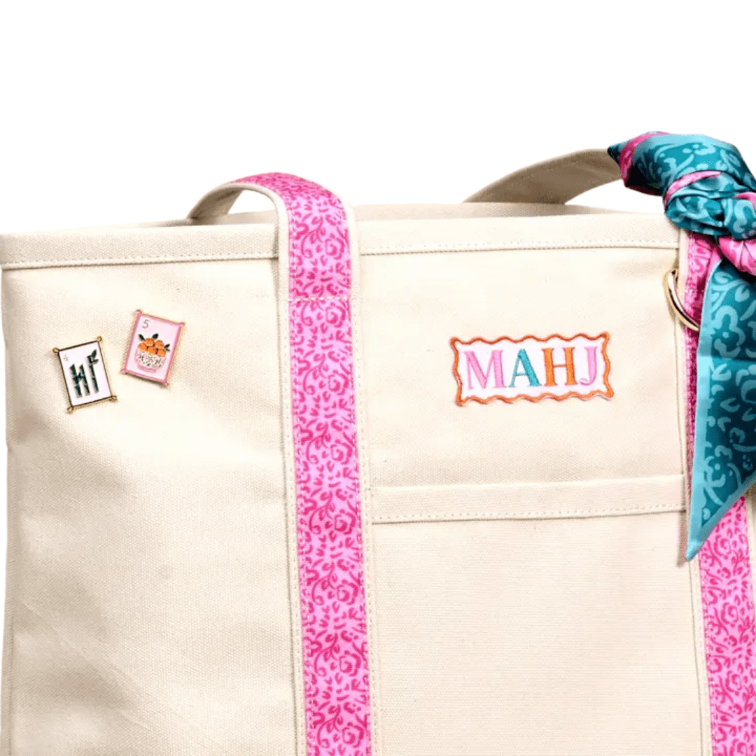 It's Mahj Time - Canvas Tote Bag - Lizzy G's Fine Gifts