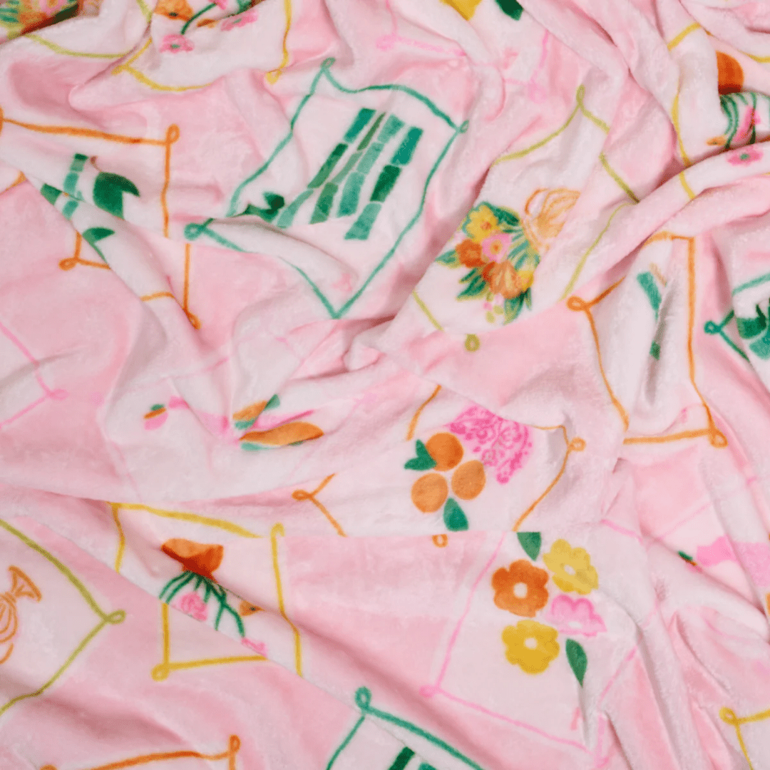 It's Mahj Time Plush Blanket - Lizzy G's Fine Gifts