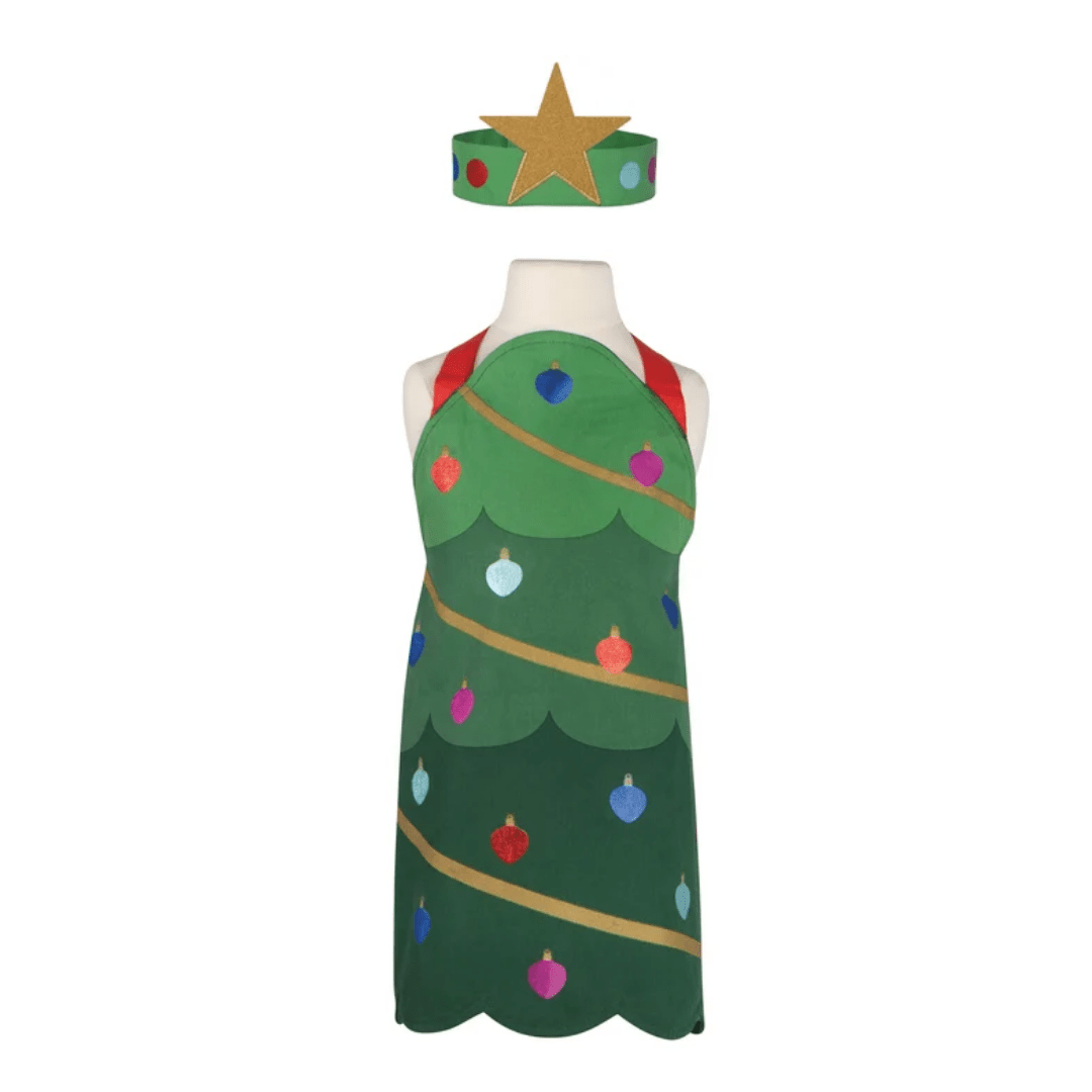 Kid's Hat & Apron Set - Christmas Tree - Lizzy G's Fine Gifts