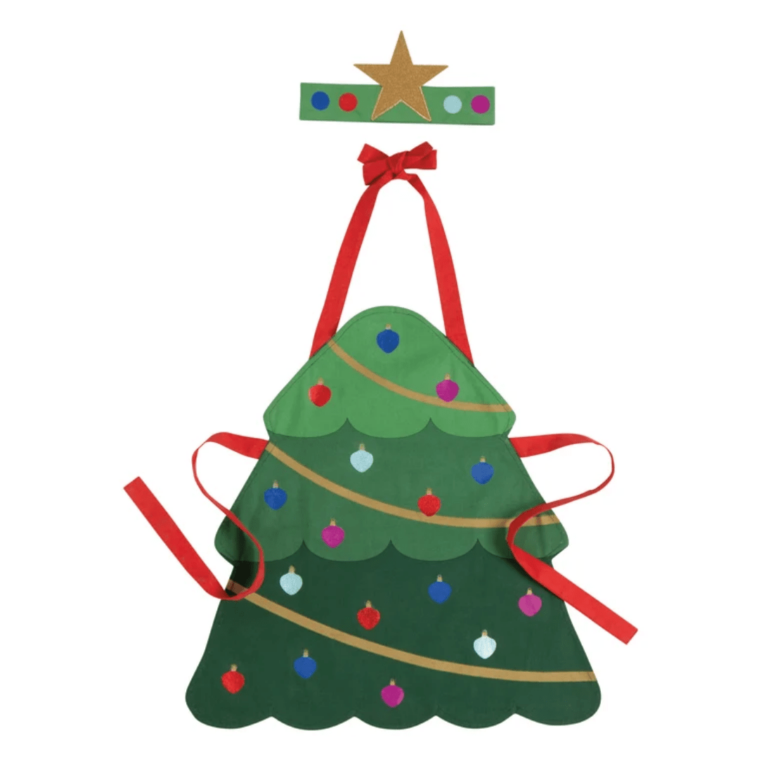 Kid's Hat & Apron Set - Christmas Tree - Lizzy G's Fine Gifts